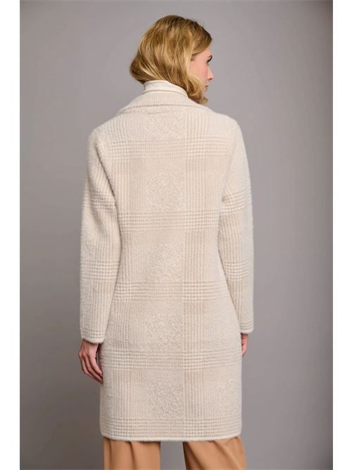 madina cardigan lungo doppiopetto RINO & PELLE | MADINA.7002311STONE CHECK